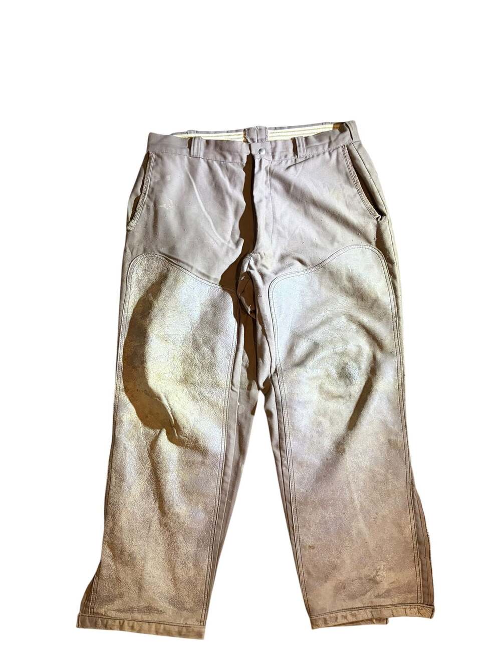 Vintage 10-X America's Finest Sport Clothing Brush Pants with Leather Overlays
